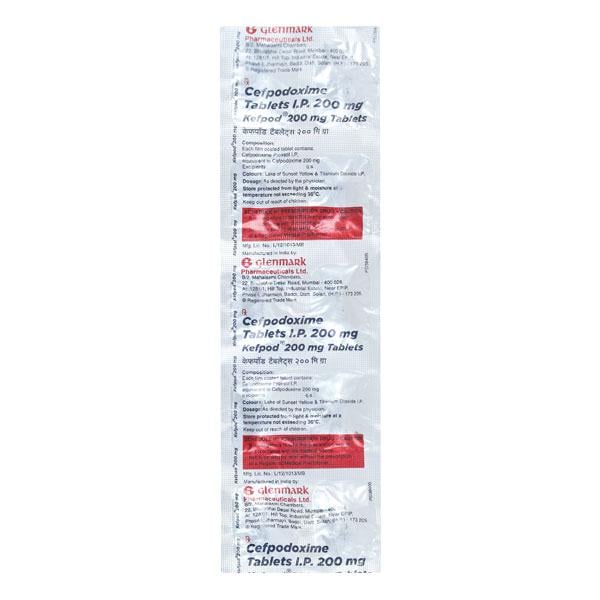 Kefpod 200mg Tablet 10'S