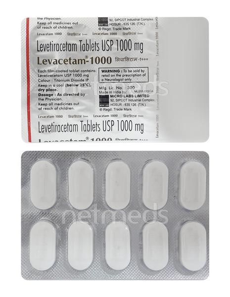 Levacetam 1000mg Tablet 10'S