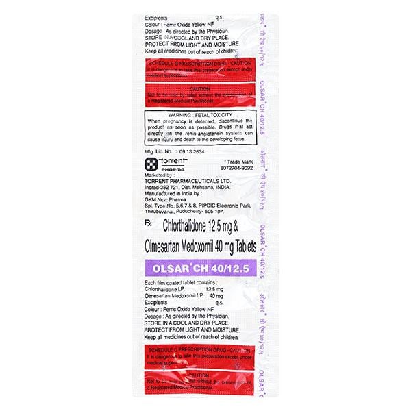 Olsar CH 40/12.5mg Tablet 10'S