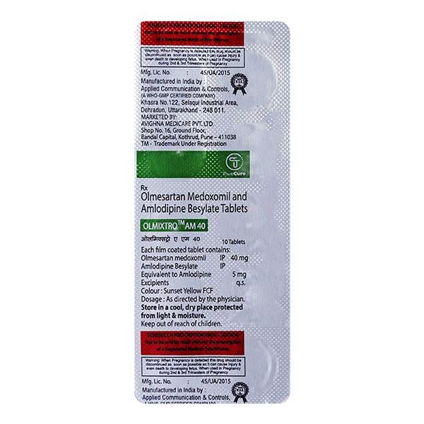 OLMIXTRO AM 40 Tablet 10's