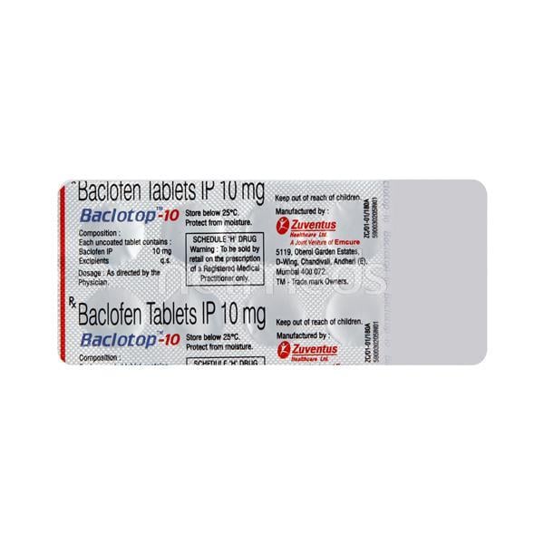 Baclotop 10mg Tablet 10'S