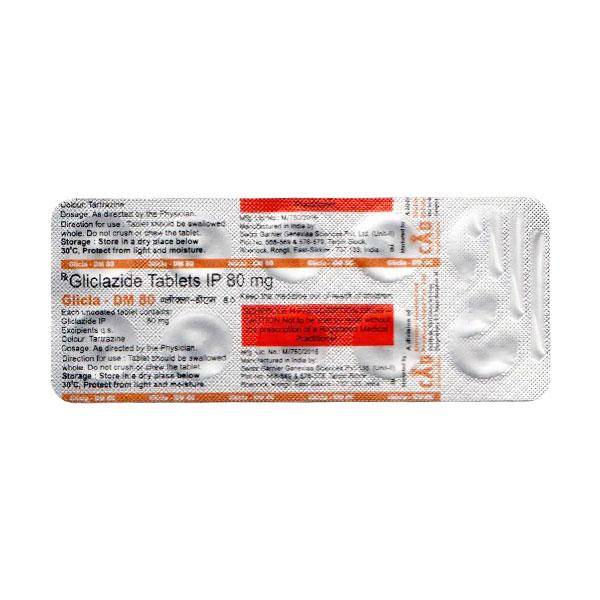 Glicla DM 80mg Tablet 10'S