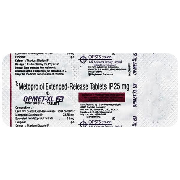 OPMET XL 25mg Tablet 10's