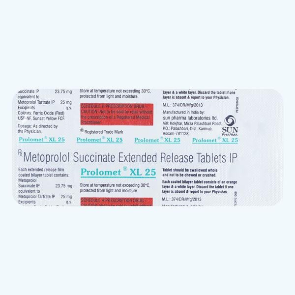 Prolomet XL 25mg Tablet 10'S