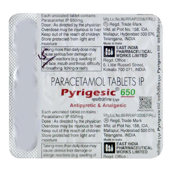 PYRIGESIC 650 Tablet 15's