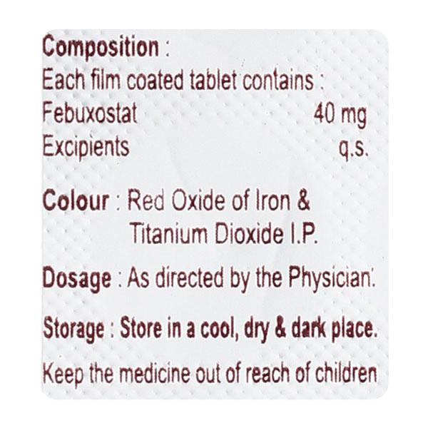 FEBUXONE 40mg Tablet 10's