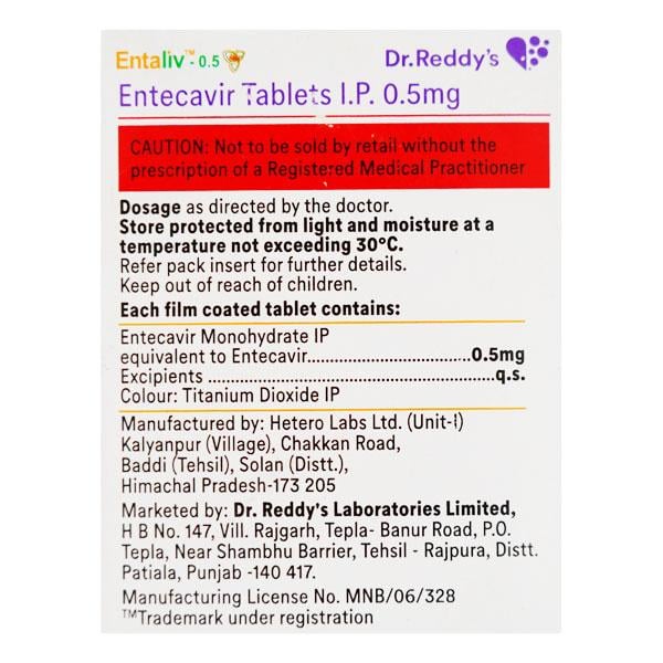 Entaliv 0.5mg Tablet 30'S