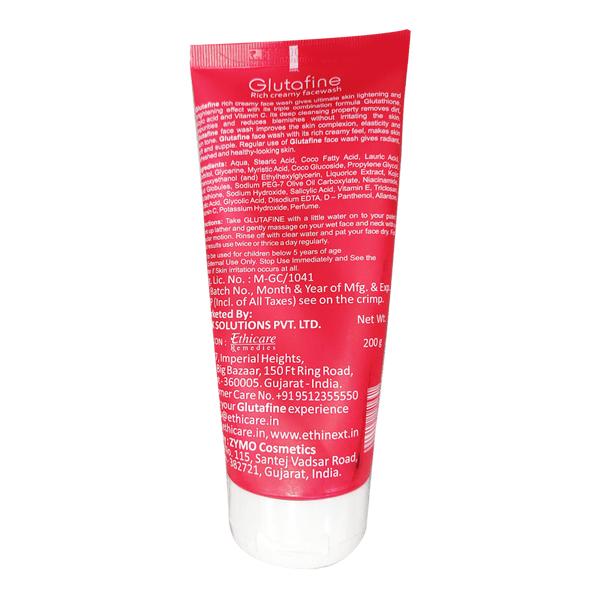 GLUTAFINE Rich Creamy Face Wash 200gm