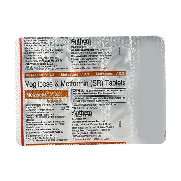 Metasens V 0.3mg Tablet 10'S