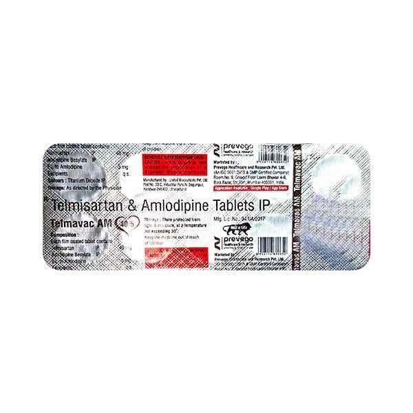 TELMAVAC AM 40/5mg Tablet 10's