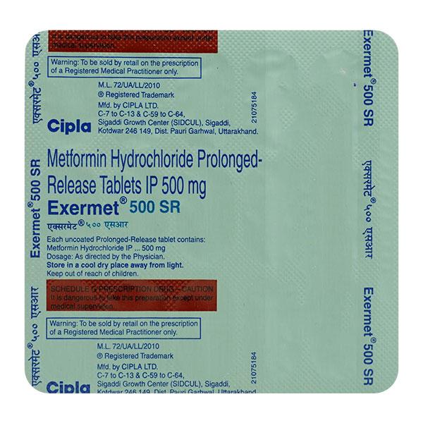 EXERMET SR 500 Tablet 15's