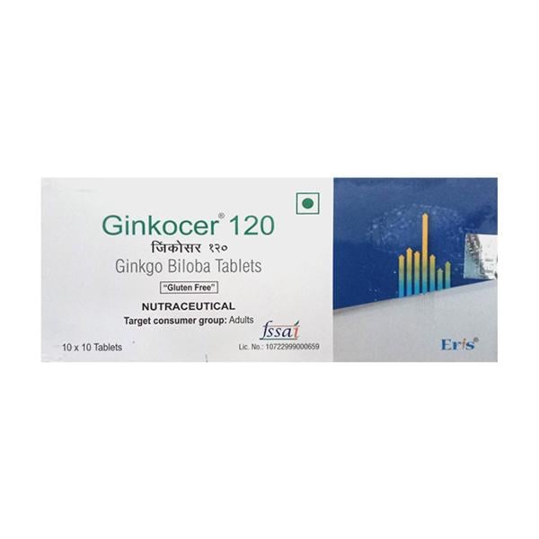 GINKOCER 120 GLUTEN FREE Tablet 10's