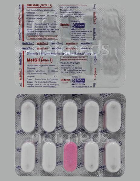 Metgli Forte 1mg Tablet 10'S