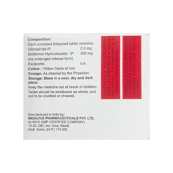 GLIMISCORE M 0.5 Tablet 15's