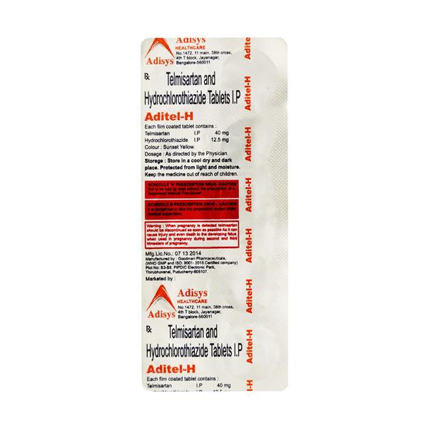 ADITEL H 40mg Tablet 10's