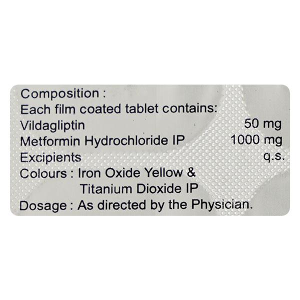 NUGLIPTIN M 1000mg Tablet 15's