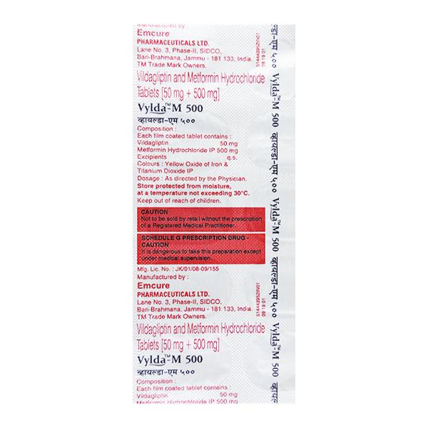 VYLDA M 500mg Tablet 10's