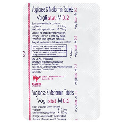 VOGLISTAT M 0.2 Tablet 10's