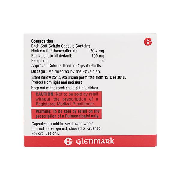 NINDANIB 100 Soft Gelatin Capsule 10's