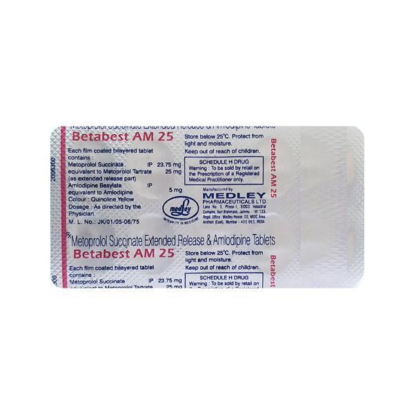 Betabest AM 25mg Tablet 10'S