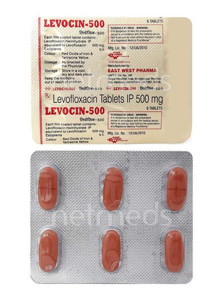 Levocin 500mg Tablet 6'S