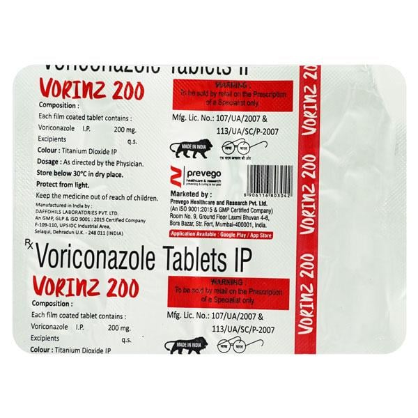 VORINZ 200 Tablet 4's
