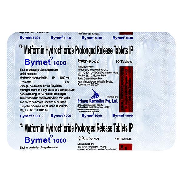 Bymet 1000mg Tablet 10'S