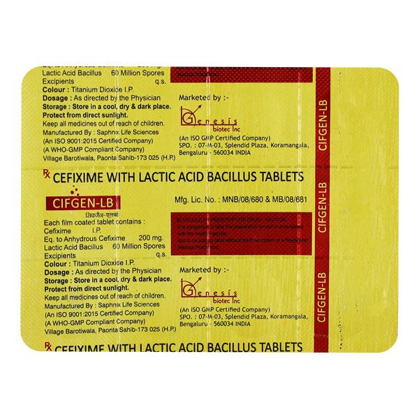 CIFGEN 200 LB Tablet 10's