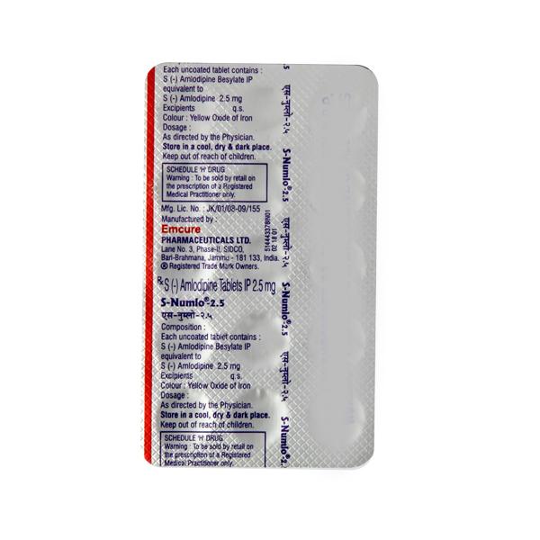 S Numlo 2.5mg Tablet 15'S