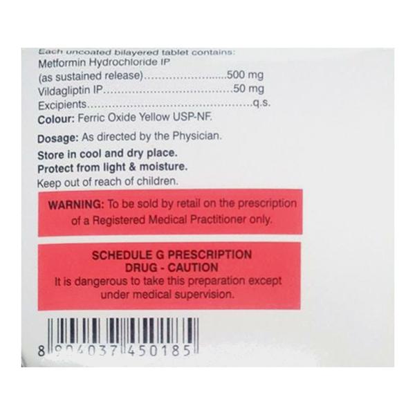 VILDANAT M 500 SR Tablet 10's