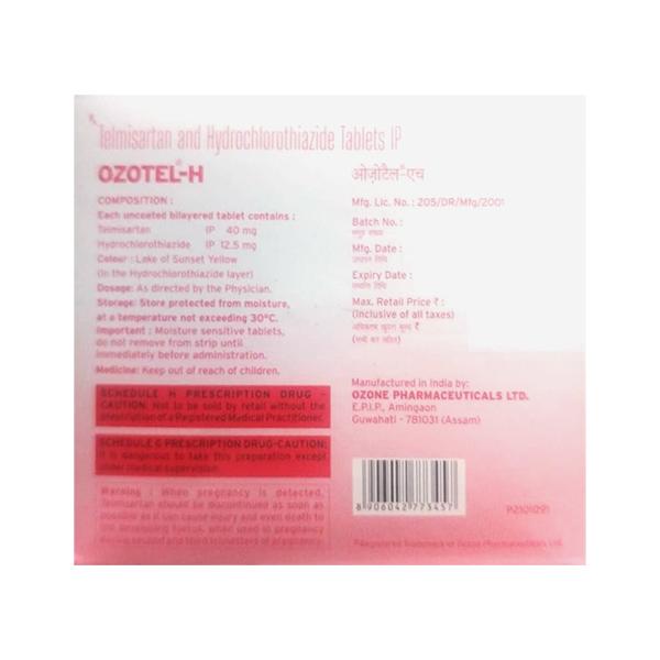 Ozotel H 40/12.5mg Tablet 15'S