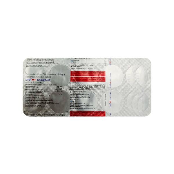 CTD MT 12.5/25/40 Tablet 10's