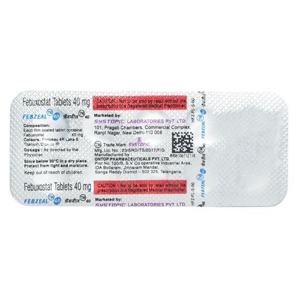 Febzeal 40mg Tablet 10'S