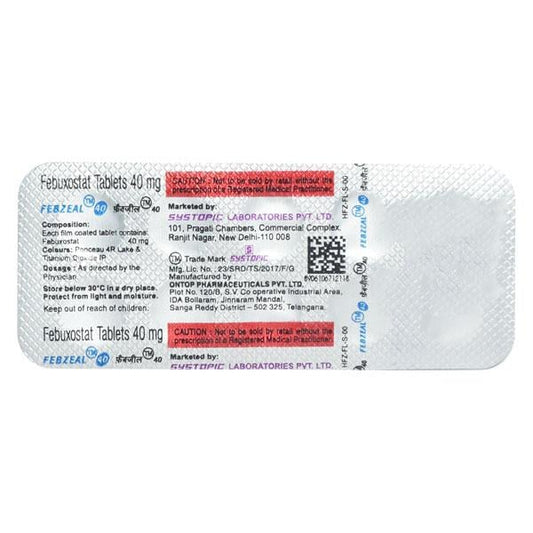 Febzeal 40mg Tablet 10'S