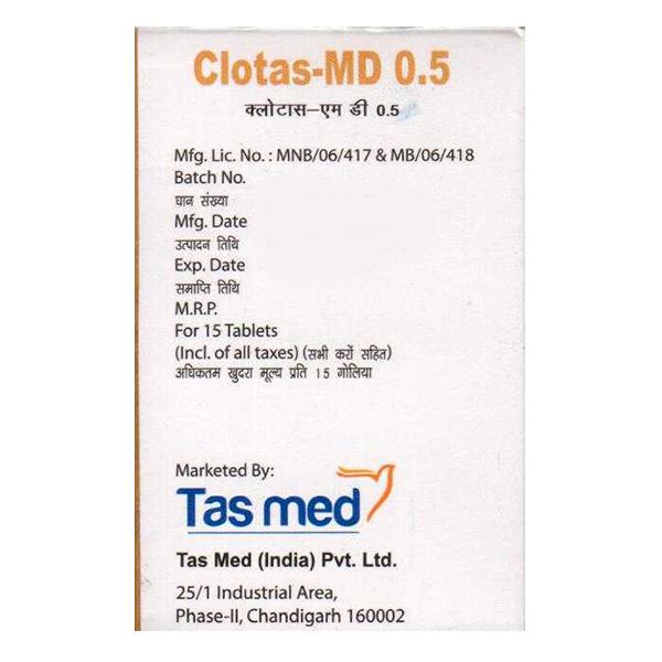 CLOTAS MD 0.5 Tablet 15's