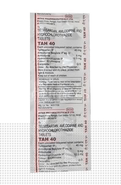 TAH 40mg Tablet 10'S