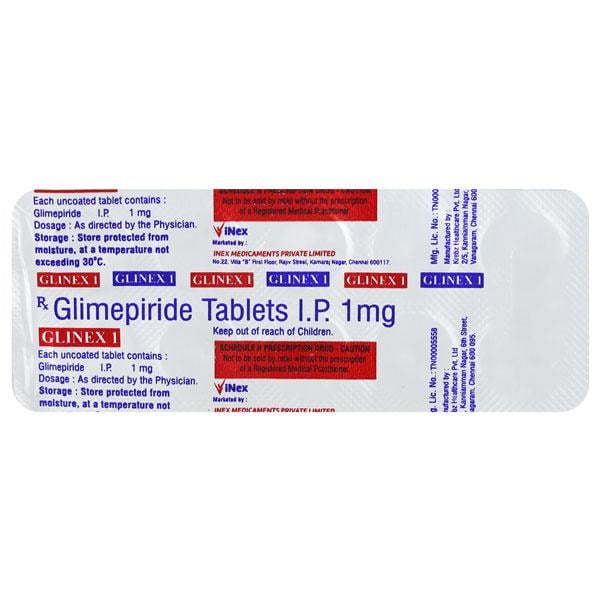 Glinex 1mg Tablet 10'S