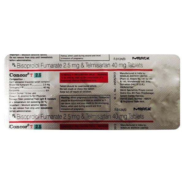 CONCOR T 2.5 Tablet 10's
