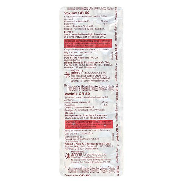 Voxinix CR 50mg Tablet 10'S