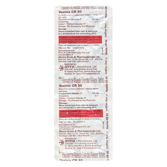 Voxinix CR 50mg Tablet 10'S