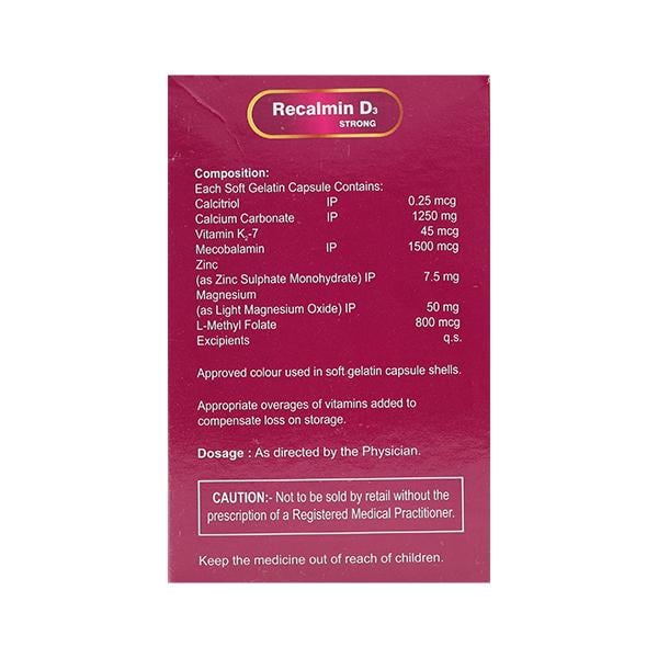 RECALMIN D3 STRONG Softgel Capsule 10's
