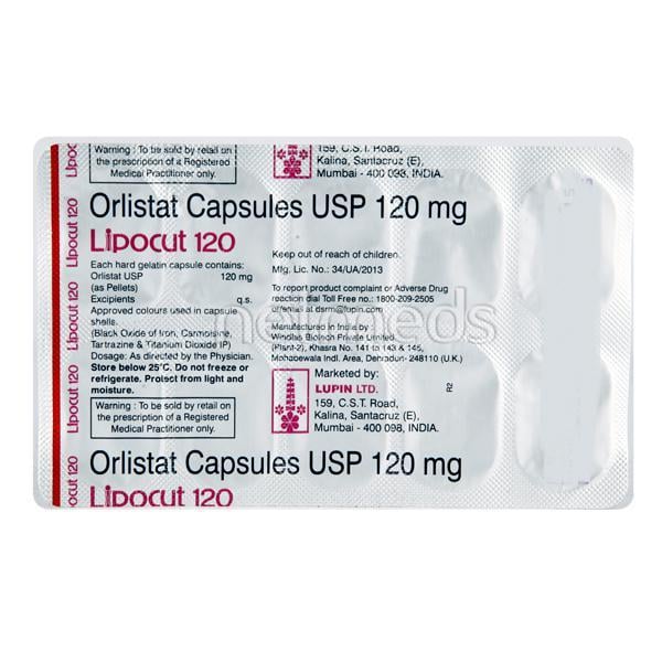 Lipocut 120mg Capsule 10'S