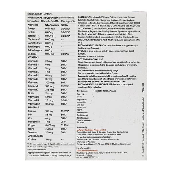 Henzovit Capsule 10'S