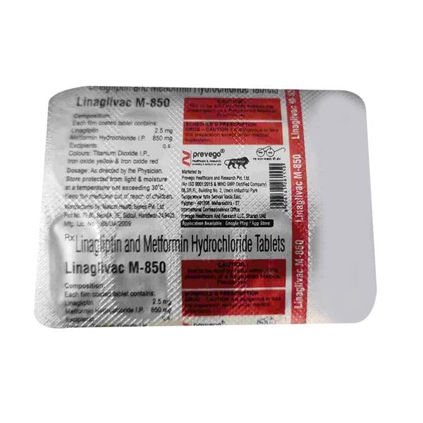 LINAGLIVAC M 850 Tablet 10's