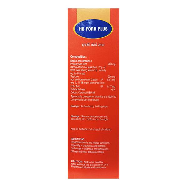 HB FORD PLUS Orange Flavour Syrup 300ml