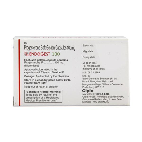 Endogest 100mg Capsule 10'S