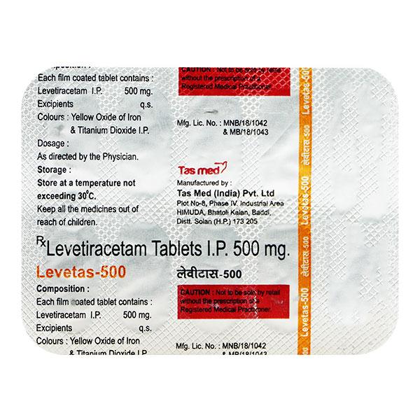 LEVETAS 500mg Tablet 10's