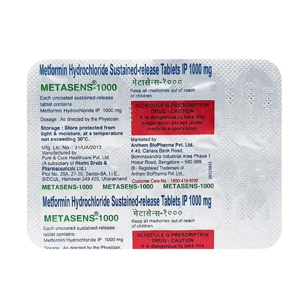 Metasens 1gm Tablet 10'S