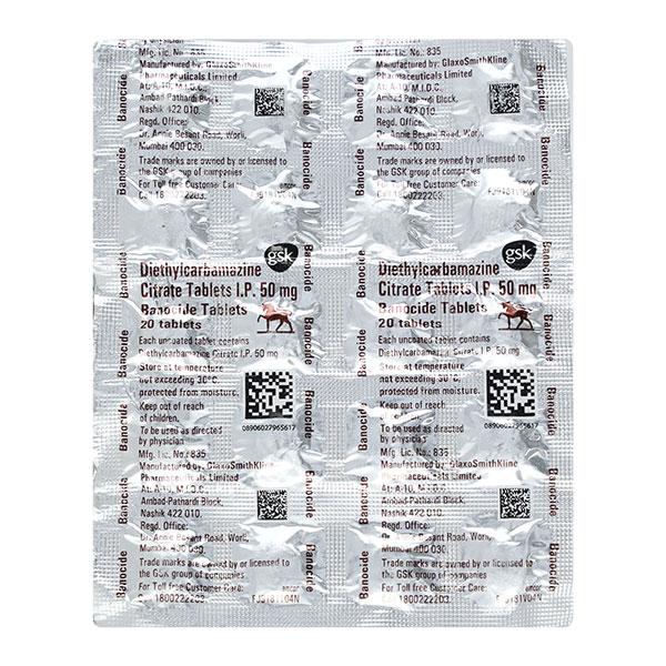Banocide 50mg Tablet 20'S