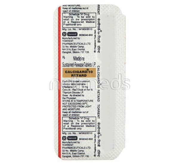 Calcigard Retard 10mg Tablet 10'S